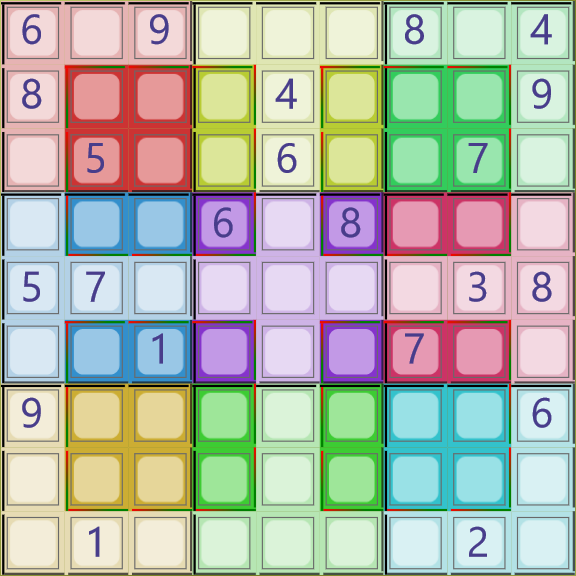 9x9 grid with hyper blocks